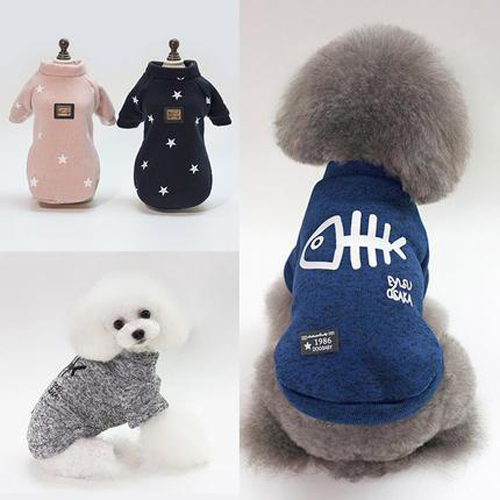 冬の犬のセーターフリースコート