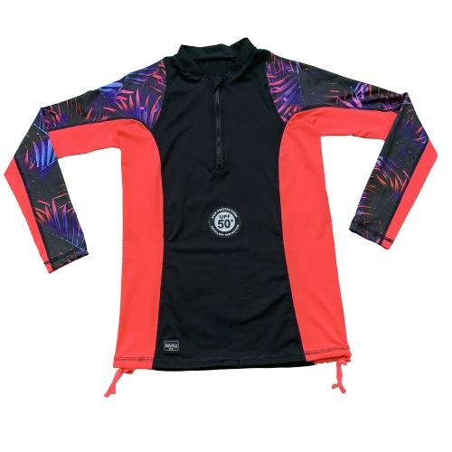 women printed swim shirts